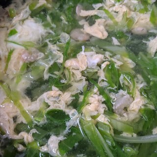 キャベツ海老卵のスープ